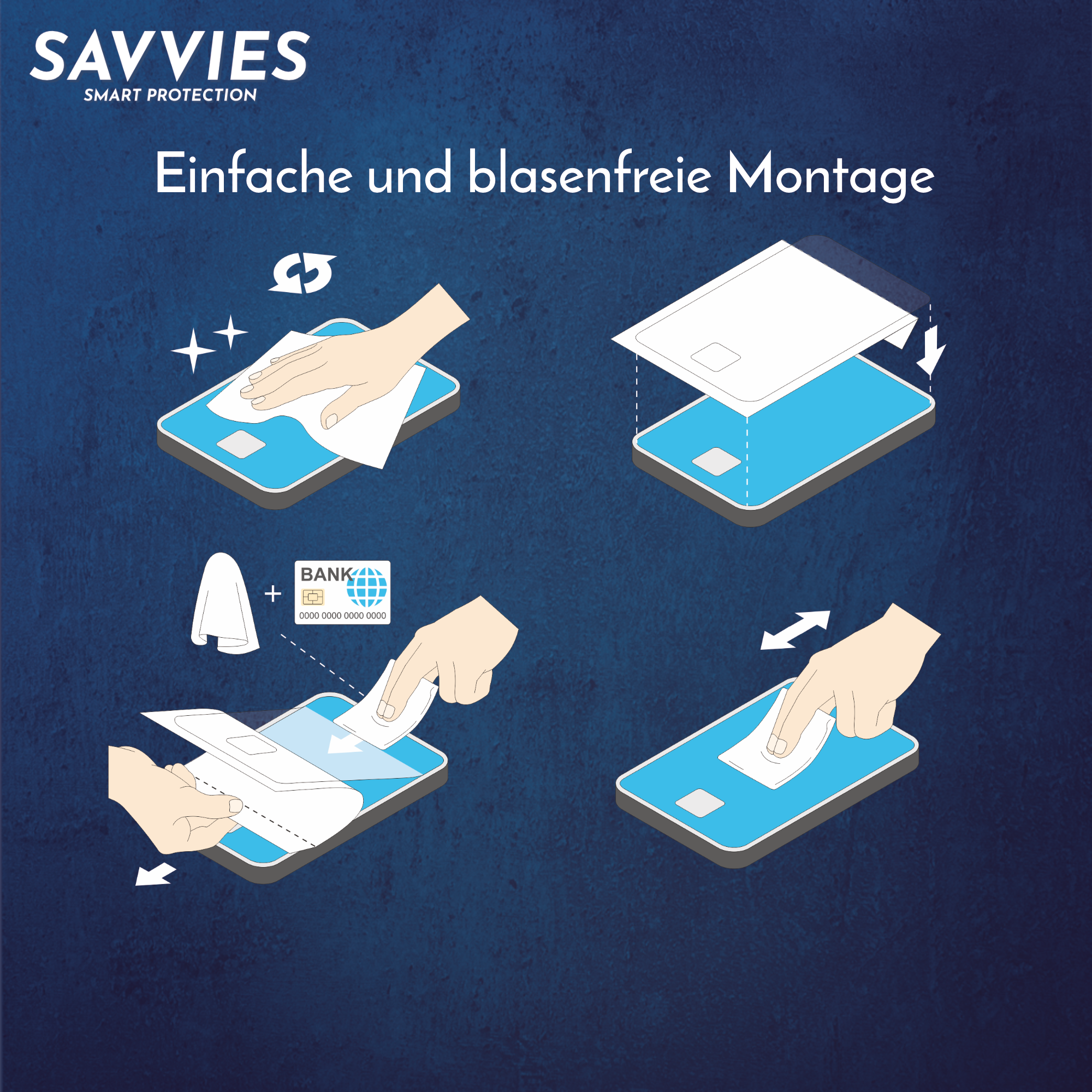 Schutzfolie für Smartwatch Garmin Polar Samsung Fossil Letsfit Xiaomi Huawei