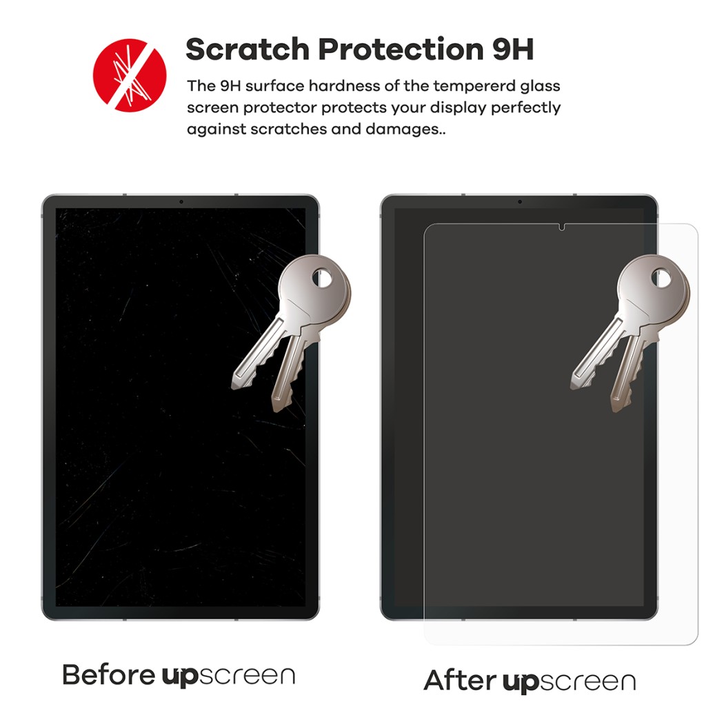 2 appareils – l’un avec upscreen, l’autre sans. Chacun est accompagné de 2 clés. L’appareil sans upscreen est fortement rayé, 