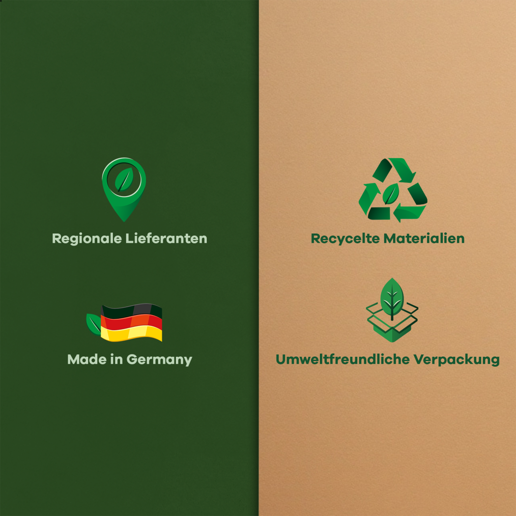 Schriftzüge die folgende Informationen beinhalten: Regionale Lieferanten, 