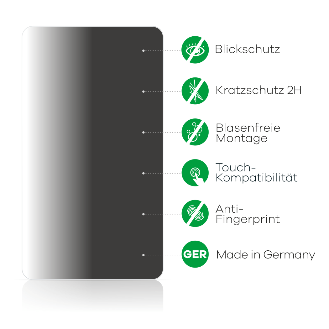 upscreen Spy Shield Clear Premium Blickschutzfolie für Smartphones und  Handys mit 7 Zoll Displays [154.8 mm x 87 mm, 16:9]