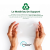 Informations sur le matériau support recyclé, composé à 100 % de PET PCR recyclé. En bas se trouve le logo du 