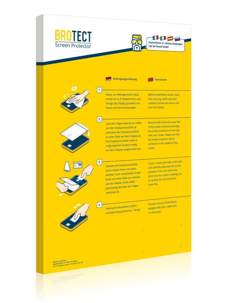 Face arrière d’un emballage produit avec le logo de la marque BROTECT