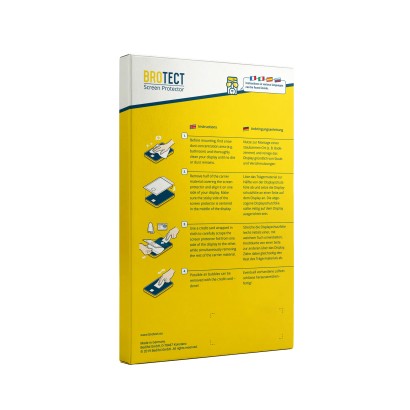 Back side of a product packaging with the brand logo BROTECT