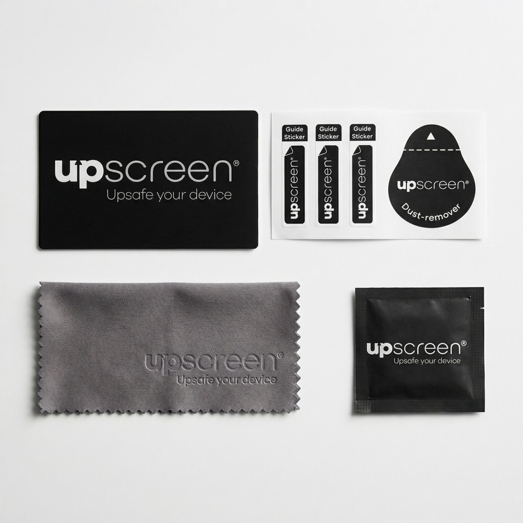 Components of the accessory set including cleaning and microfiber cloth.