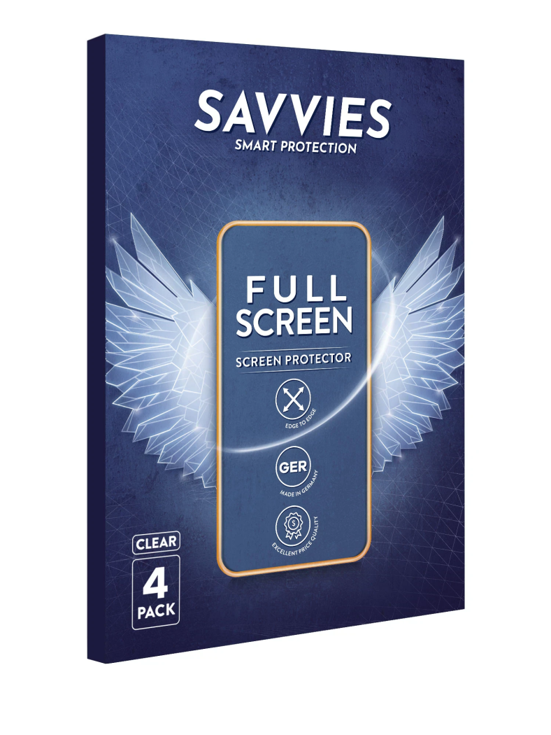 Front side of a product packaging with the brand logo Savvies