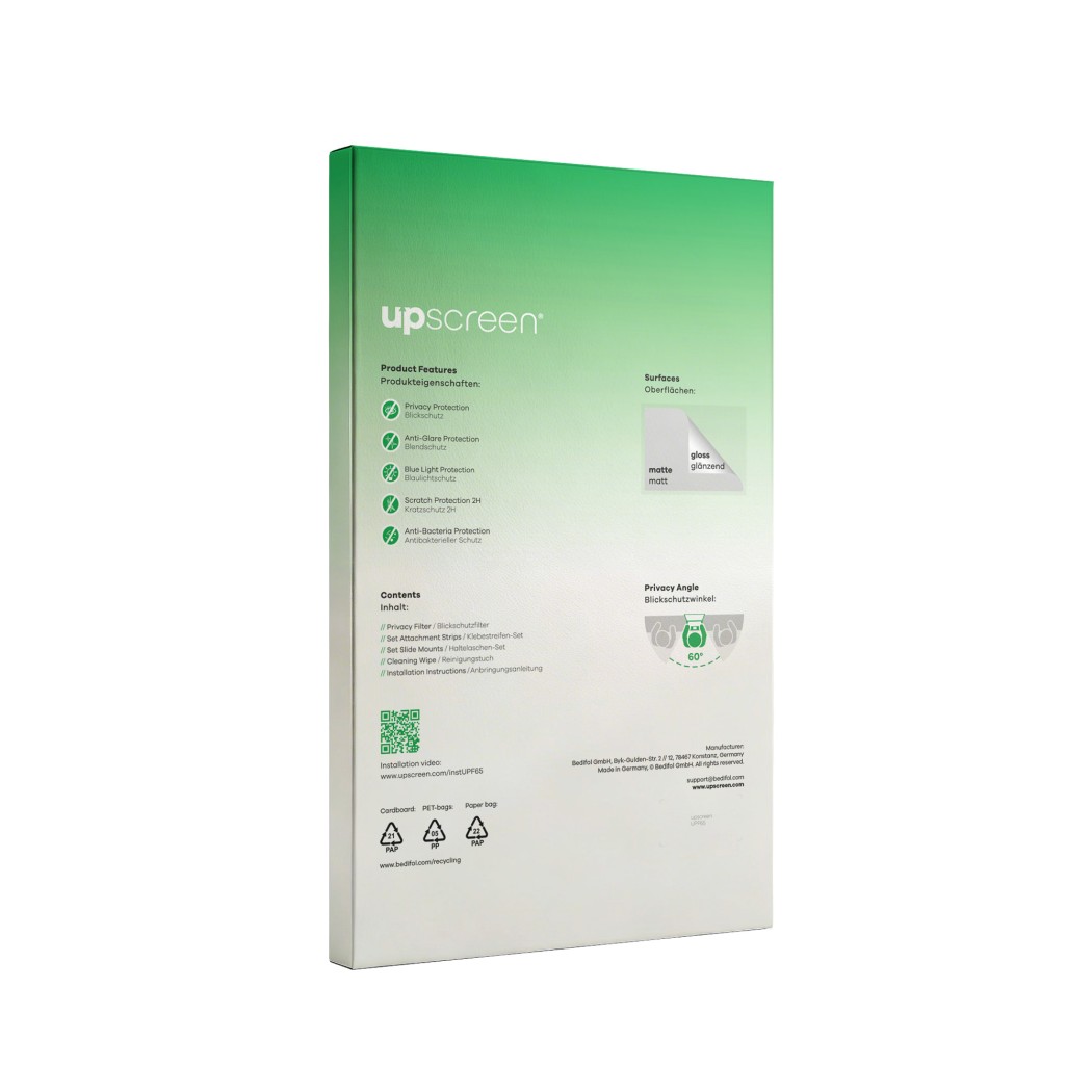 Rückseite einer Produktverpackung mit dem Markenlogo upscreen