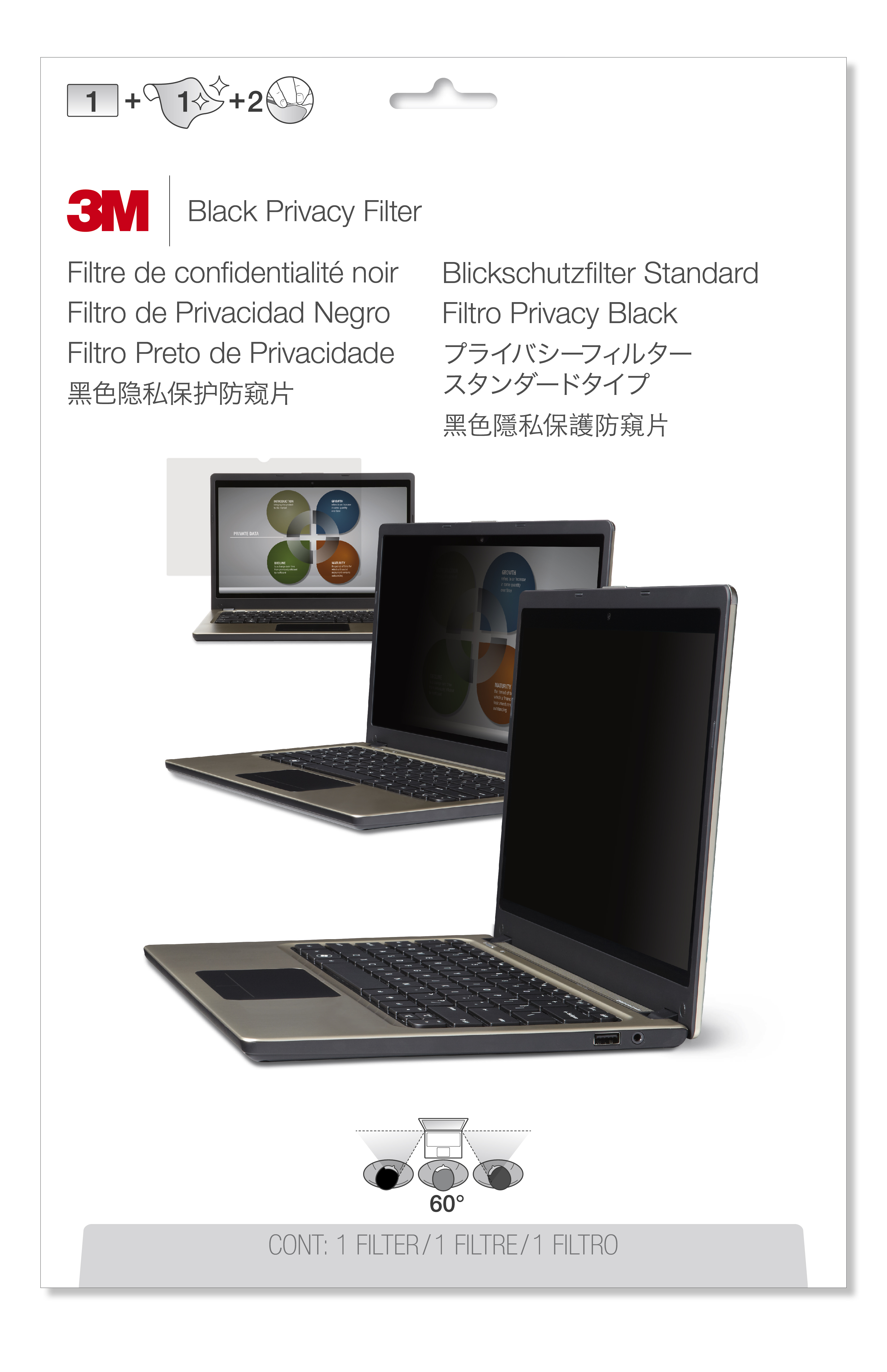 3M Filtro de Privacidad Compatible con HP ProBook 430 G4