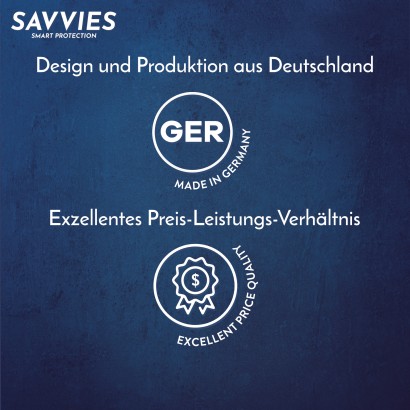 Schriftzug: Design und Produktion aus Deutschland