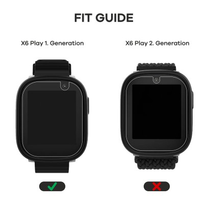 Gerät Xplora X6 Play 2022 (1. Generation) mit aufgebrachtem Displayschutz