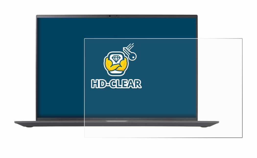 Abbildung des Geräts LG gram 16'' 2023 mit einer Vielzahl des Displayschutzes.