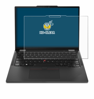 Abbildung des Geräts Lenovo ThinkPad X13 2-in-1 Gen 5 mit einer Vielzahl des Displayschutzes.