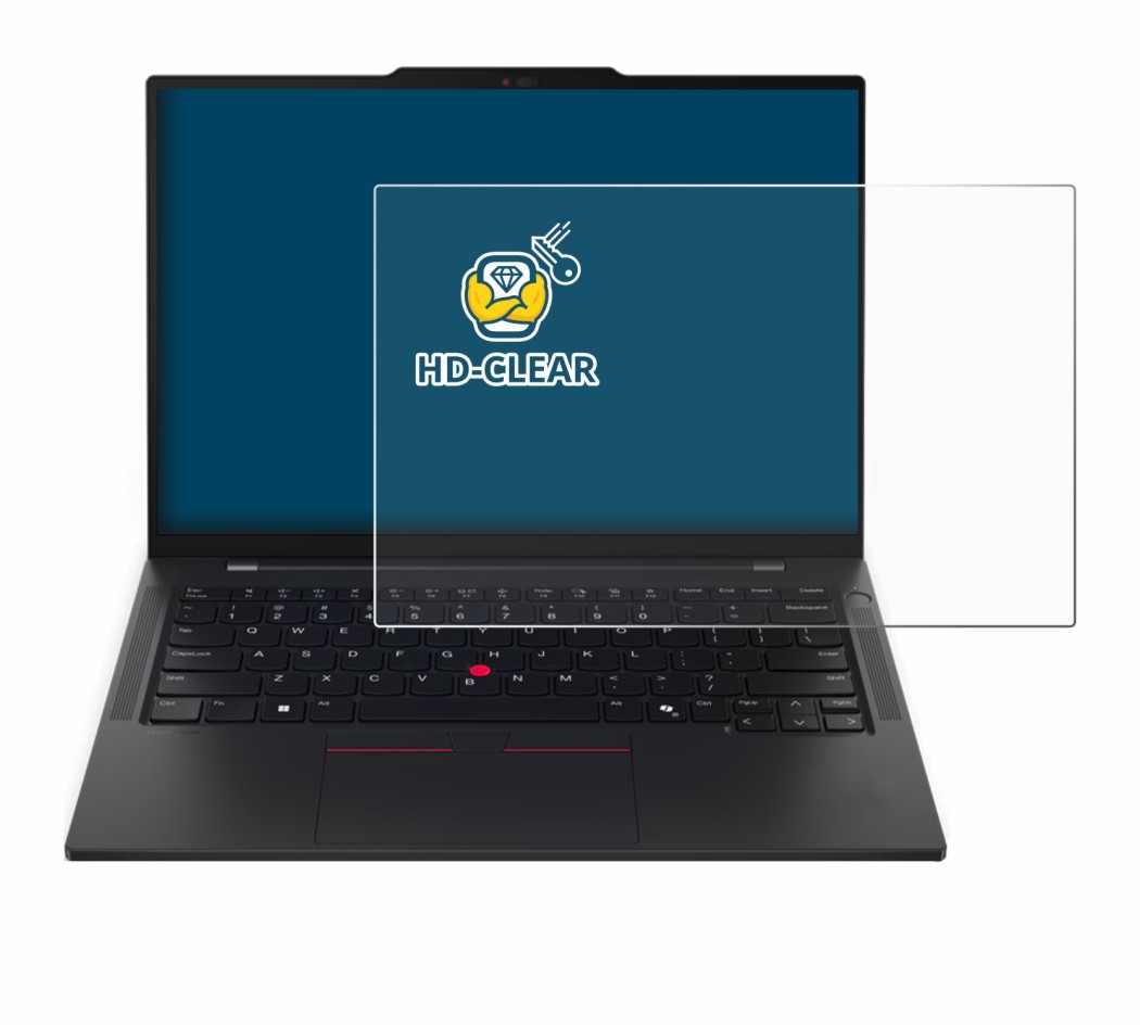 Abbildung des Geräts Lenovo ThinkPad T14s Gen 6 mit einer Vielzahl des Displayschutzes.