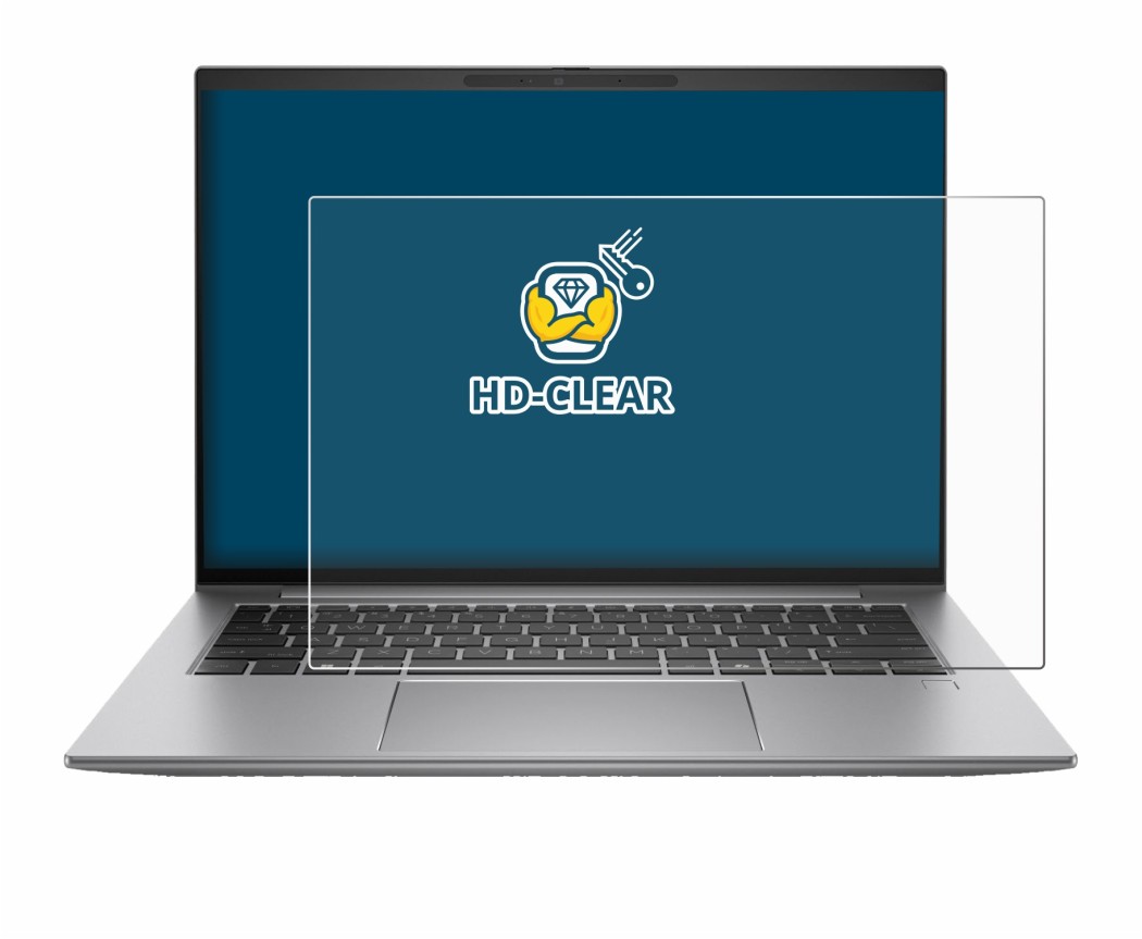 Abbildung des Geräts HP Zbook Firefly 14 G11 mit einer Vielzahl des Displayschutzes.