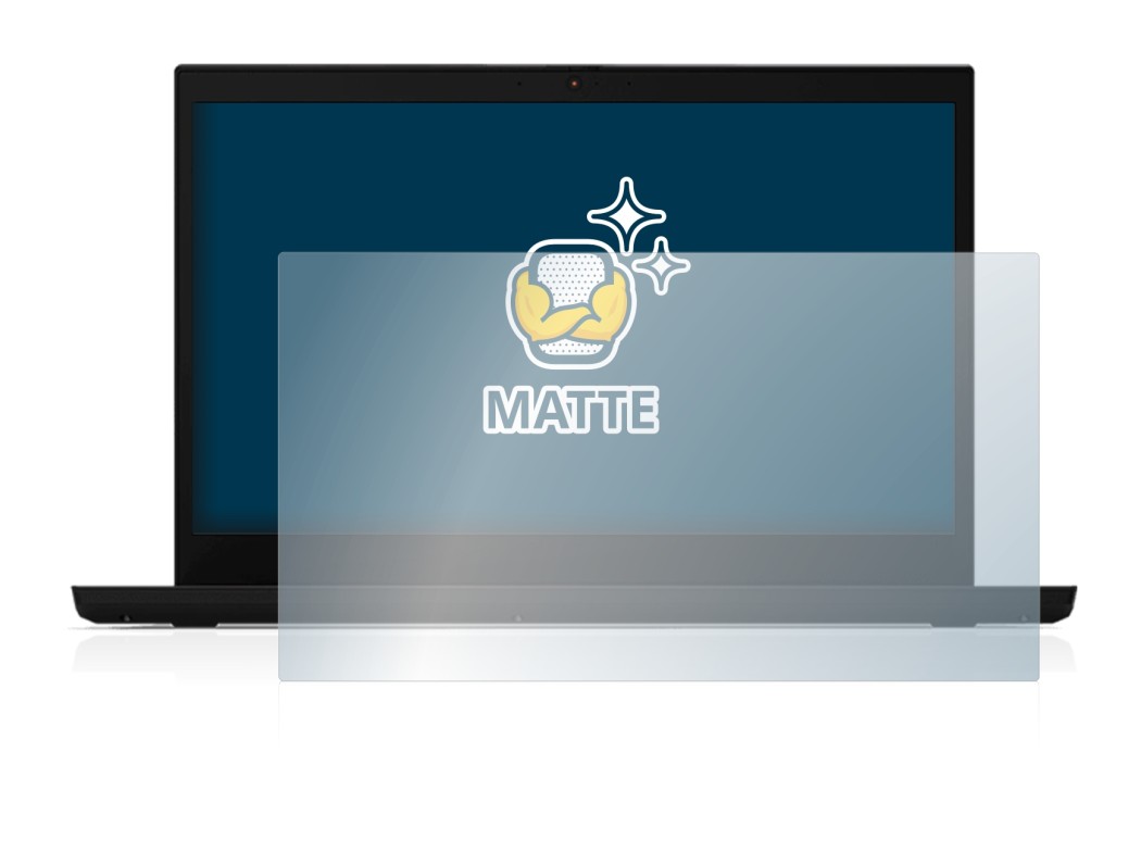 Image de l'appareil Lenovo ThinkPad L15 avec une grande variété de protections d'écran.