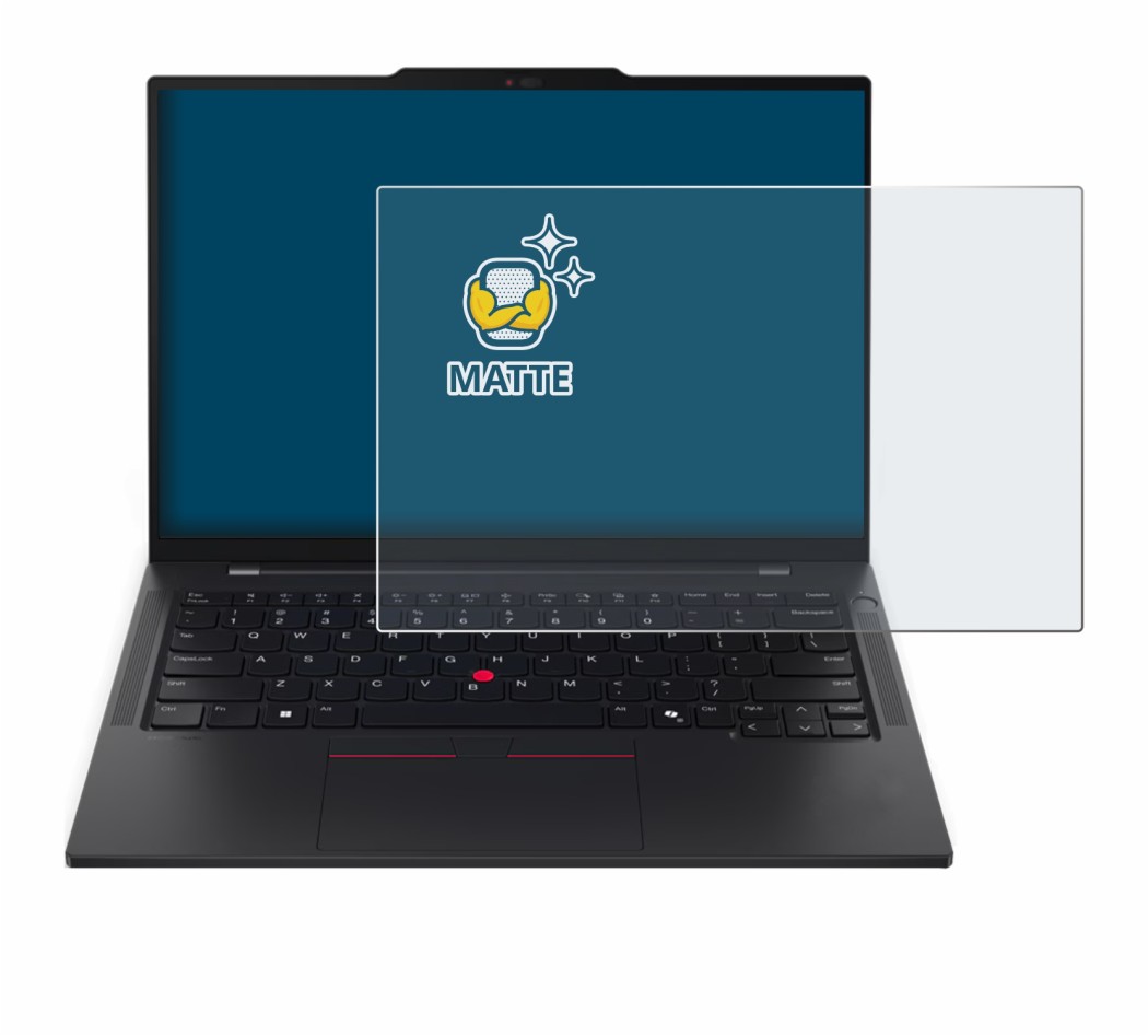 Image of the device Lenovo ThinkPad T14s Gen 6 with a wide variety of screen protectors.