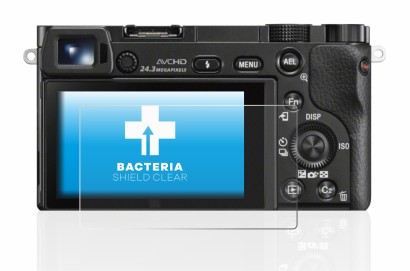 Image of the device Sony Alpha 6000 with a wide variety of screen protectors.