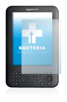 Abbildung des Geräts Amazon Kindle 3 mit einer Vielzahl des Displayschutzes.