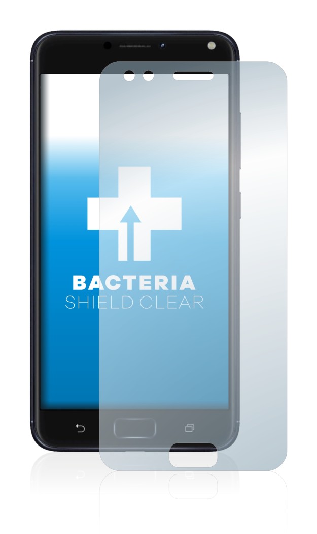 Abbildung des Geräts ASUS ZenFone 4 ZE554KL mit einer Vielzahl des Displayschutzes.