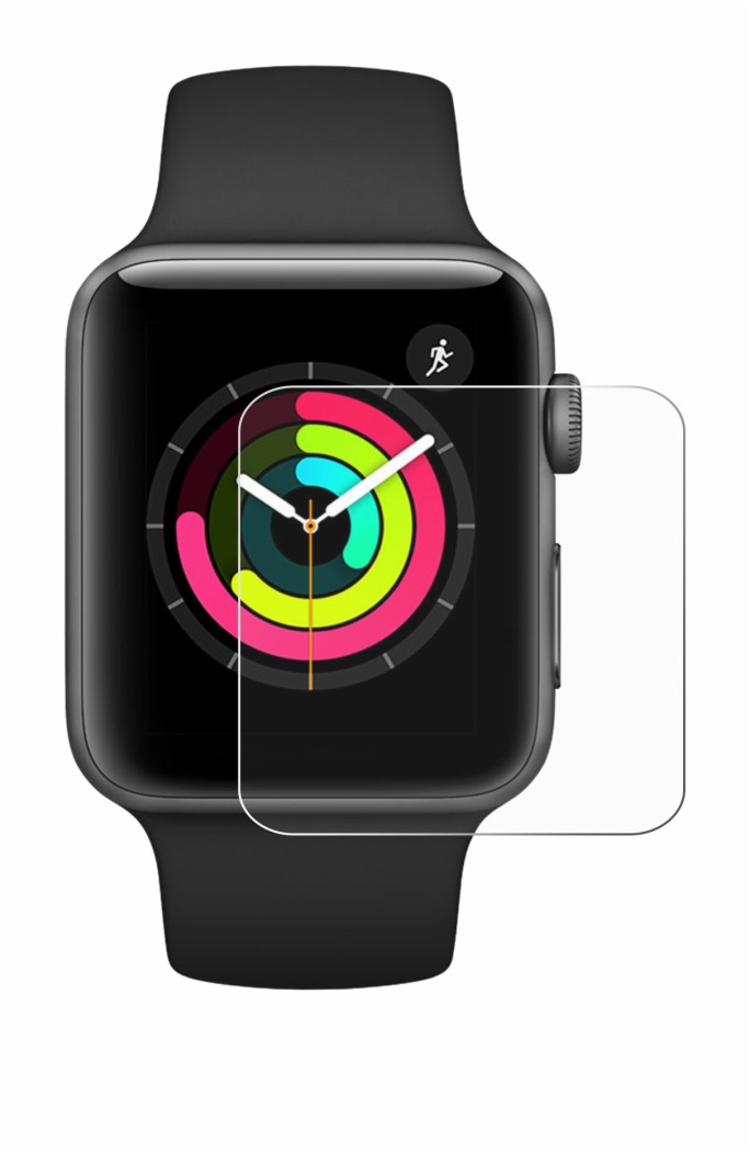 Image of the device Apple Watch Series 3 (42 mm) with a wide variety of screen protectors.