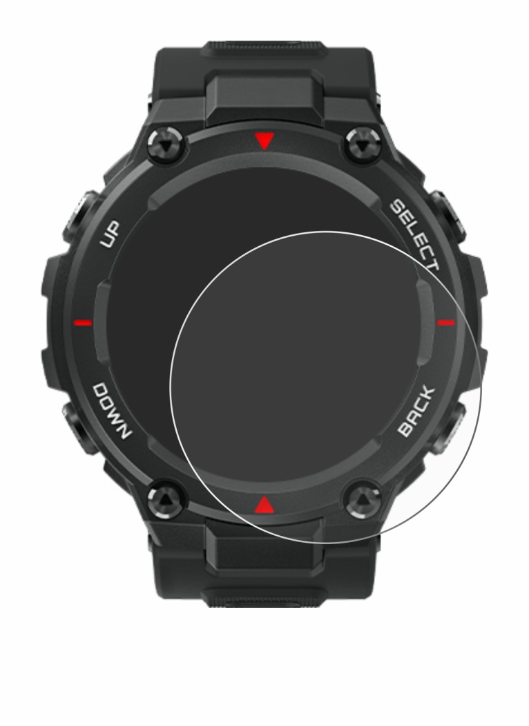 Image of the device Huami Amazfit T-Rex with a wide variety of screen protectors.