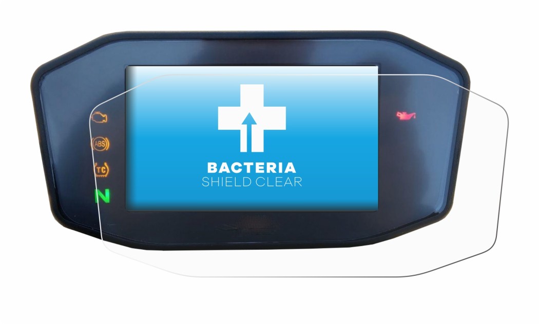 Abbildung des Geräts KTM 890 Duke R 2020 TFT Screen mit einer Vielzahl des Displayschutzes.