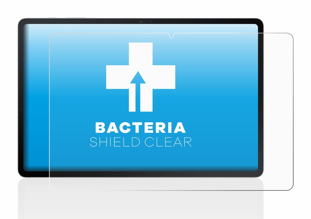 Immagine del dispositivo Samsung Galaxy Tab S7 FE (in formato orizzontale) con un'ampia varietà di protezioni per lo schermo.