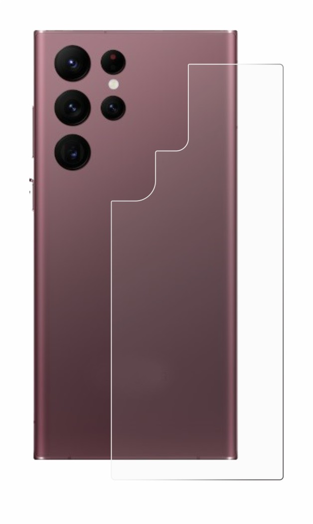 Image de l'appareil Samsung Galaxy S22 Ultra 5G (Arrière) avec une grande variété de protections d'écran.