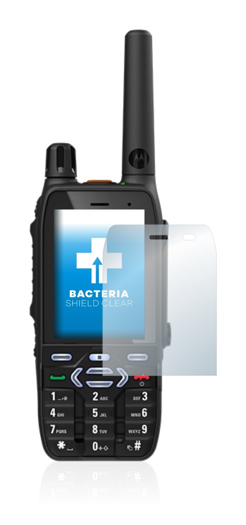 Imagen del dispositivo Motorola MXP600 con una amplia variedad de protectores de pantalla.