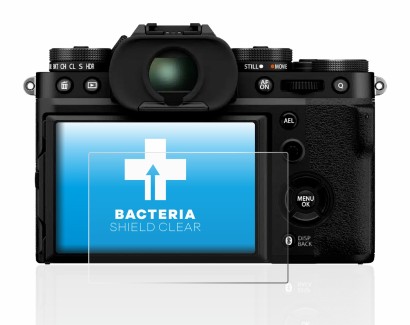 Abbildung des Geräts Fujifilm X-T5 mit einer Vielzahl des Displayschutzes.