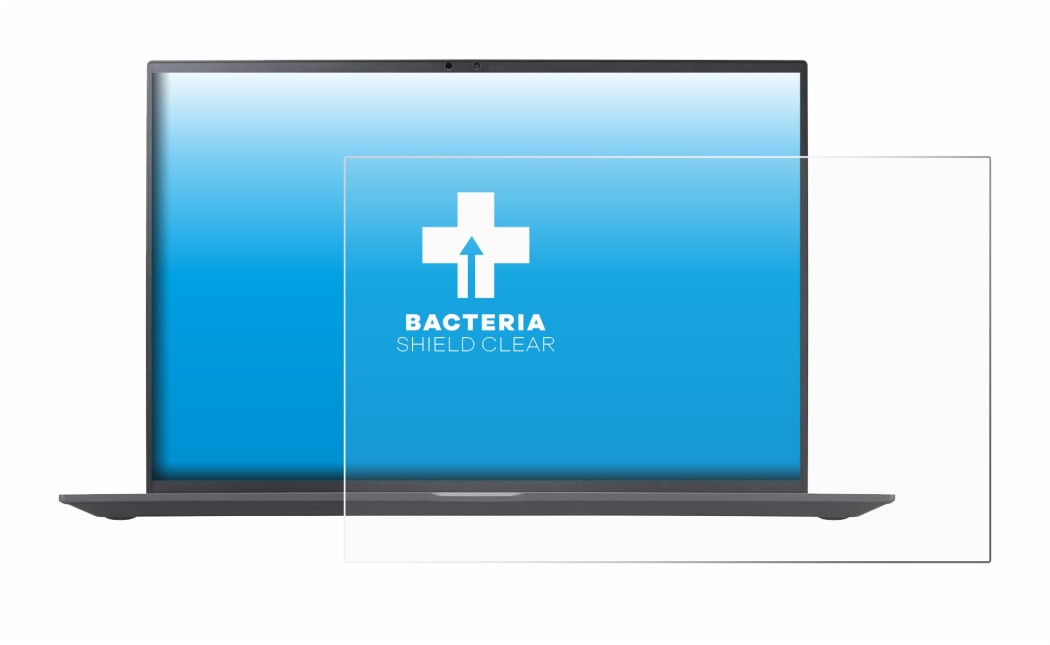 Abbildung des Geräts LG gram 16'' 2023 mit einer Vielzahl des Displayschutzes.