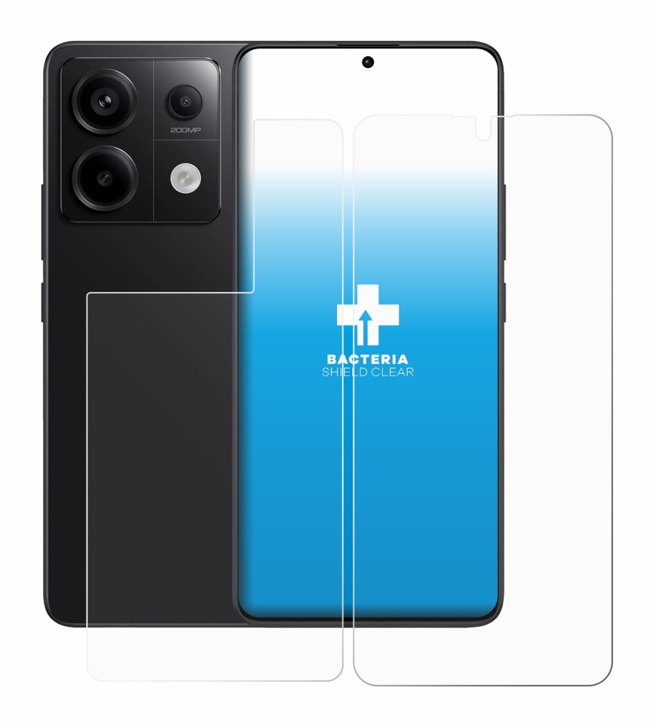 Imagen del dispositivo Xiaomi Redmi Note 13 Pro 5G (Frontal+Trasero) con una amplia variedad de protectores de pantalla.