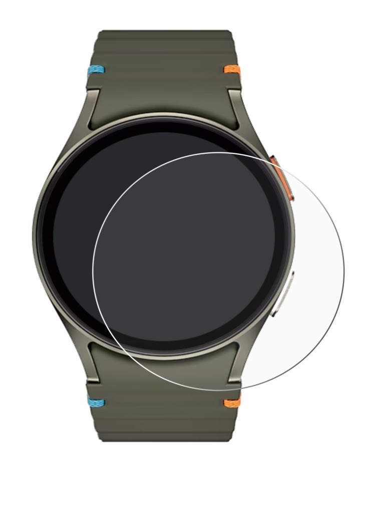 Imagen del dispositivo Samsung Galaxy Watch 7 (40 mm) con una amplia variedad de protectores de pantalla.