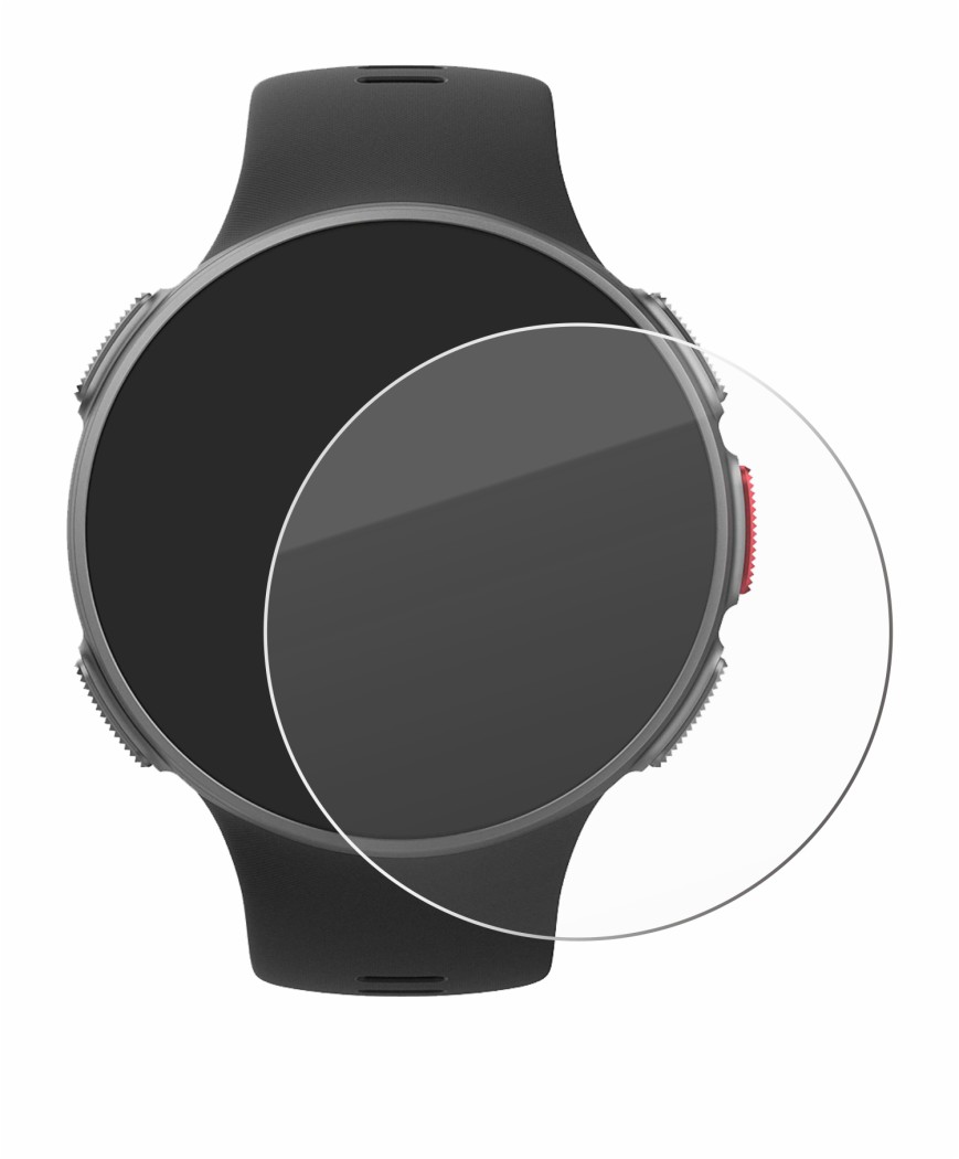 Image de l'appareil Polar Vantage V avec une grande variété de protections d'écran.