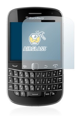 Image of the device RIM BlackBerry Bold Touch 9900 with a wide variety of screen protectors.