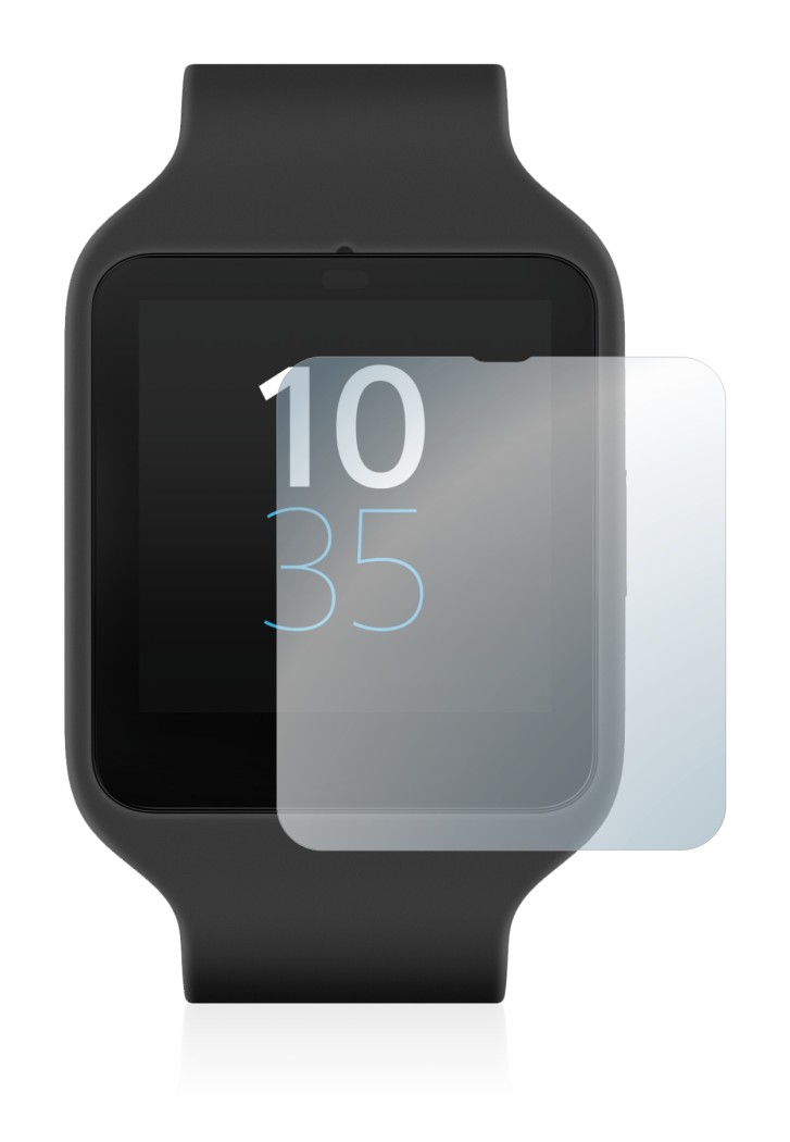 Image de l'appareil Sony Smartwatch 3 SWR50 avec une grande variété de protections d'écran.