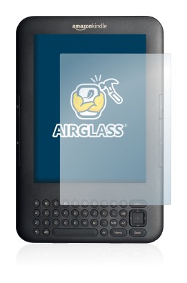Abbildung des Geräts Amazon Kindle 3 mit einer Vielzahl des Displayschutzes.