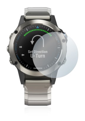 Image of the device Garmin quatix 5 with a wide variety of screen protectors.