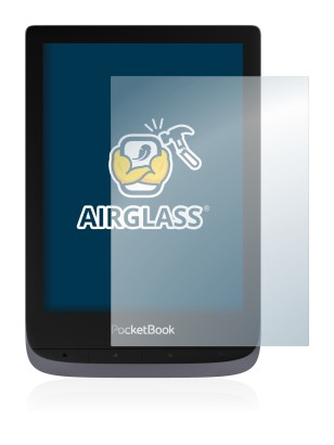 Abbildung des Geräts PocketBook Touch HD 3 mit einer Vielzahl des Displayschutzes.