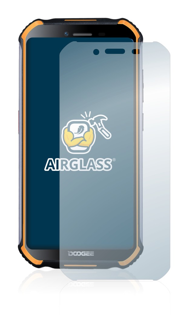 Image de l'appareil Doogee S40 avec une grande variété de protections d'écran.