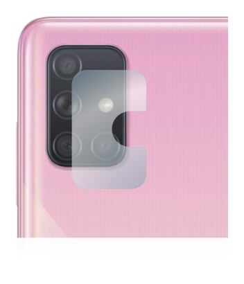 Imagen del dispositivo Samsung Galaxy A71 (SÓLO Cámara) con una amplia variedad de protectores de pantalla.