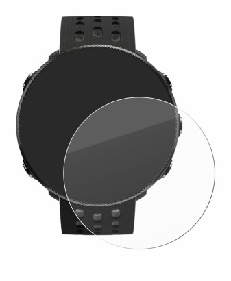 Immagine del dispositivo Polar Vantage M2 con un'ampia varietà di protezioni per lo schermo.