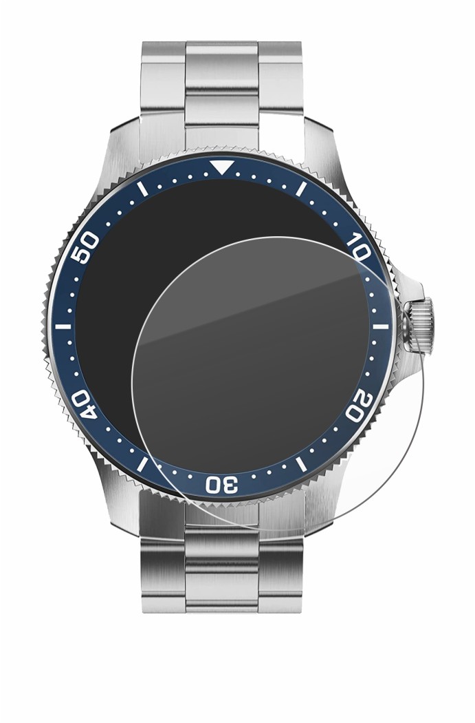 Image de l'appareil Withings ScanWatch Horizon (43 mm) avec une grande variété de protections d'écran.