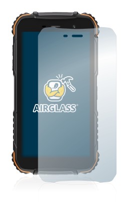 Image of the device Doogee S35T with a wide variety of screen protectors.