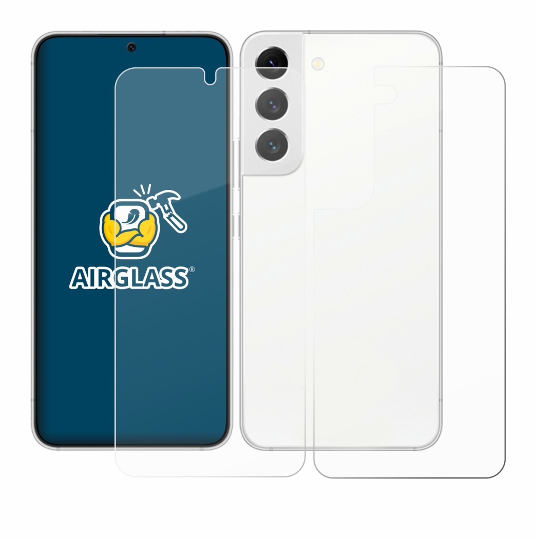 Imagen del dispositivo Samsung Galaxy S22 5G (Frontal+Trasero) con una amplia variedad de protectores de pantalla.