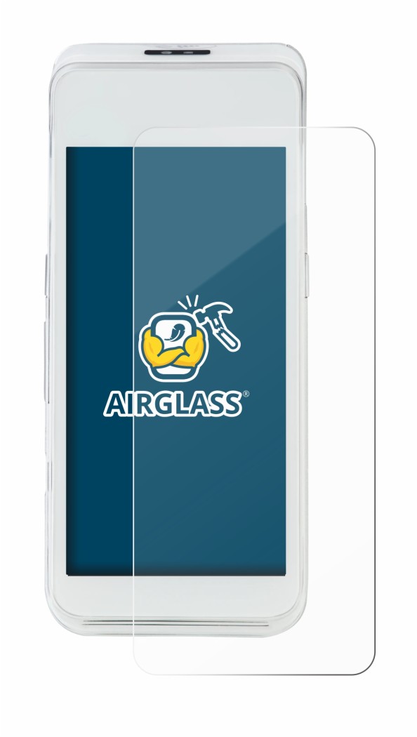 Image of the device Pax A920 Pro with a wide variety of screen protectors.