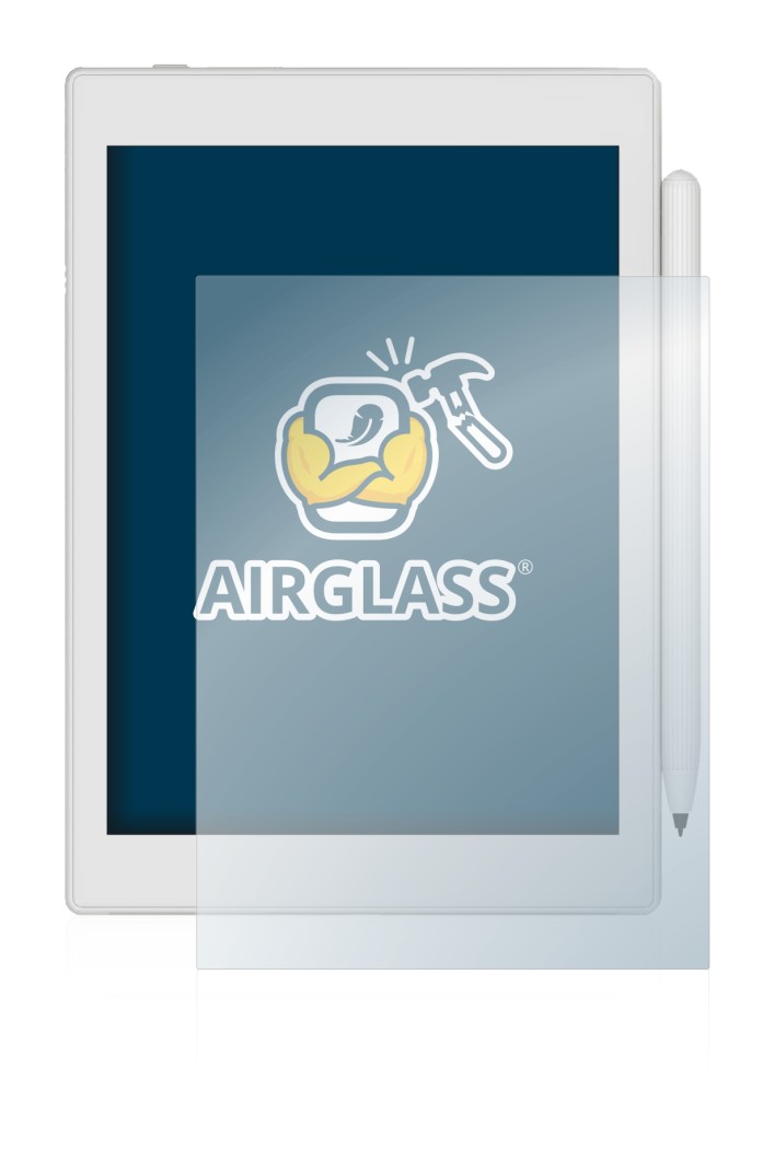 Immagine del dispositivo Boox Nova Air 2 con un'ampia varietà di protezioni per lo schermo.