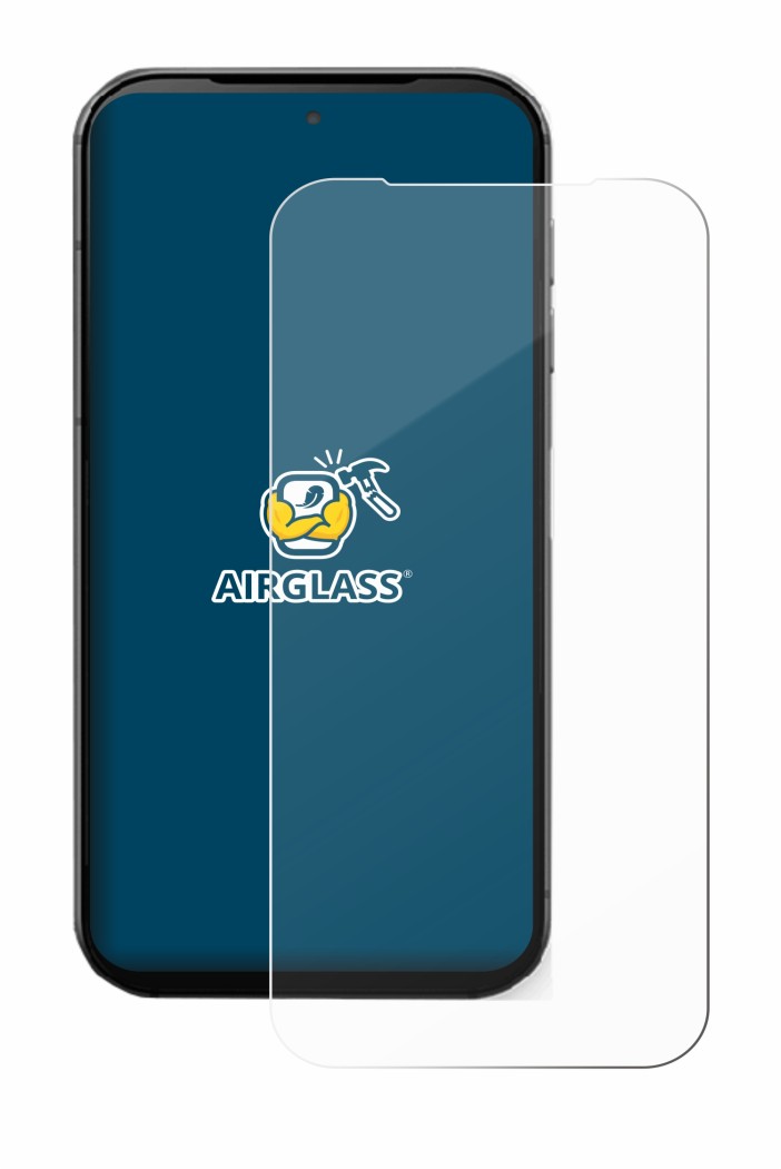 Image of the device Fairphone 5 with a wide variety of screen protectors.