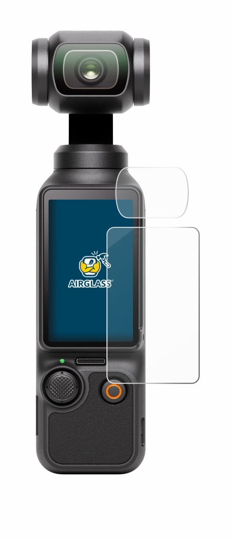 Image of the device DJI Osmo Pocket 3 (Display + Lens) with a wide variety of screen protectors.