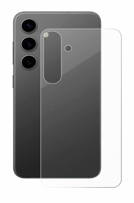 Abbildung des Geräts Samsung Galaxy S24 Plus (Rückseite) mit einer Vielzahl des Displayschutzes.