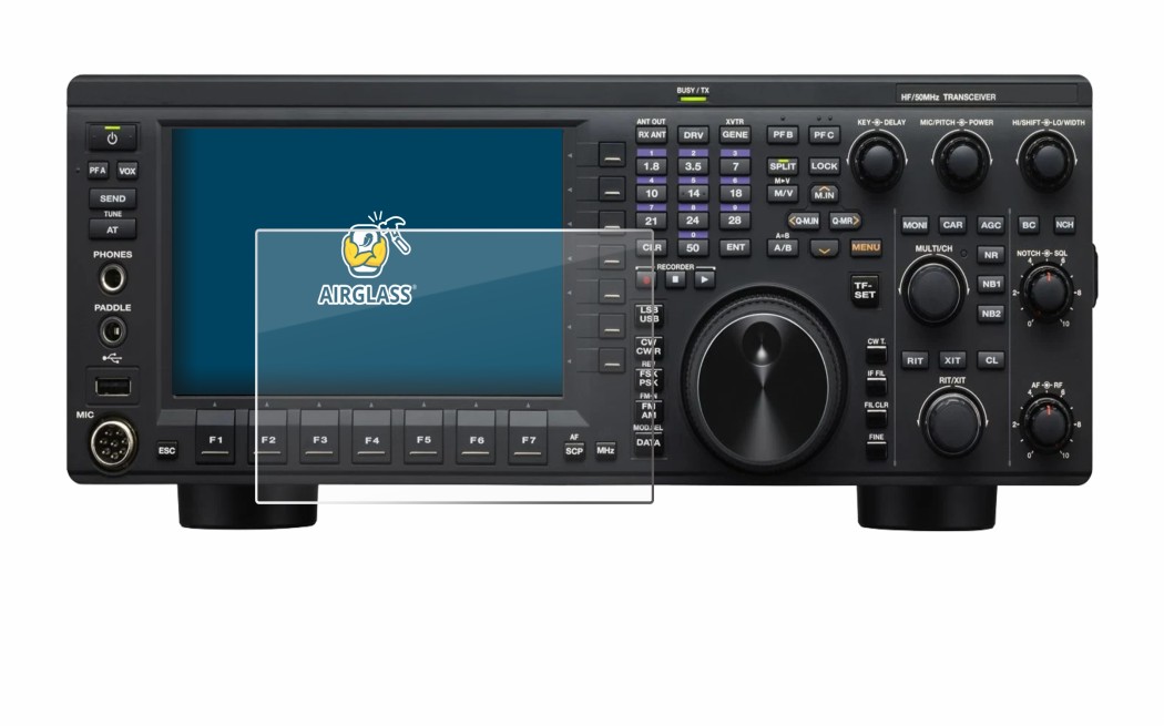 Image de l'appareil Kenwood TS-890S avec une grande variété de protections d'écran.